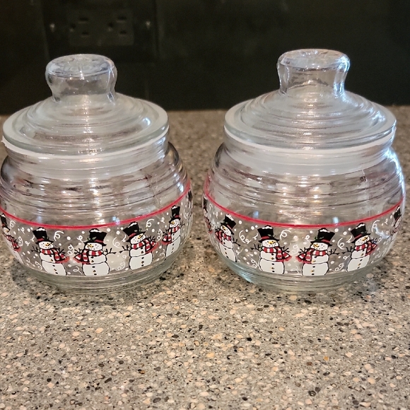 Festive Snowman Glass Jars - Picture 1 of 4